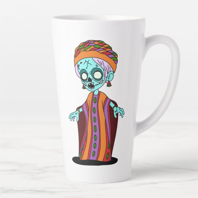 Taza De Café Latte Un zombi maliense curado (Derecha)