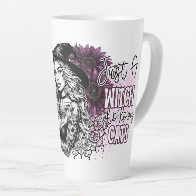 Taza De Café Latte Una Bruja (Ángulo derecho)