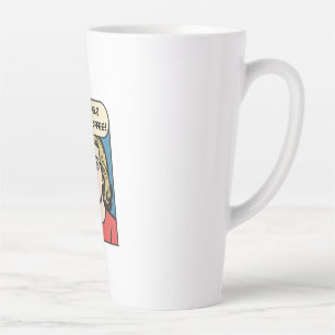 Taza De Café Latte una dama necesita su café enviar ayuda fuera del c