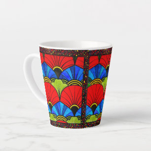 Taza De Café Latte Una Explosión De Colores Latte Mug