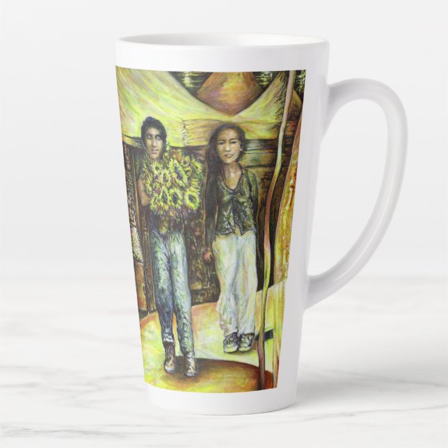 Taza De Café Latte Una fase de ChapeI de un ChaIIenge (Derecha)