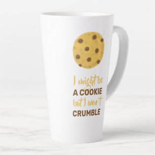Taza De Café Latte Una galleta dura se desmorona diciendo