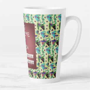 Taza De Café Latte Una gran bienvenida a Karen Abstract art words