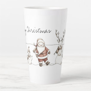 Taza De Café Latte Una línea de alegría navideña