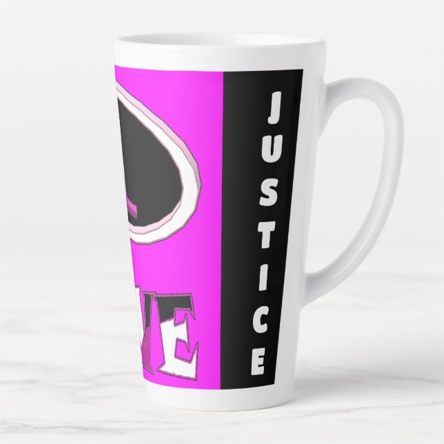 Taza De Café Latte Una novia amiga rosa dice en voz alta (Derecha)