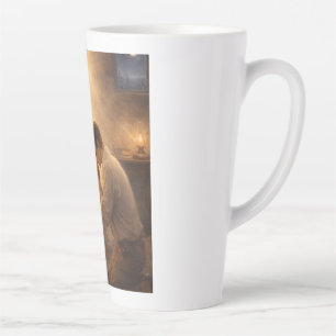 Taza De Café Latte Una oración de rodillas con Jesús