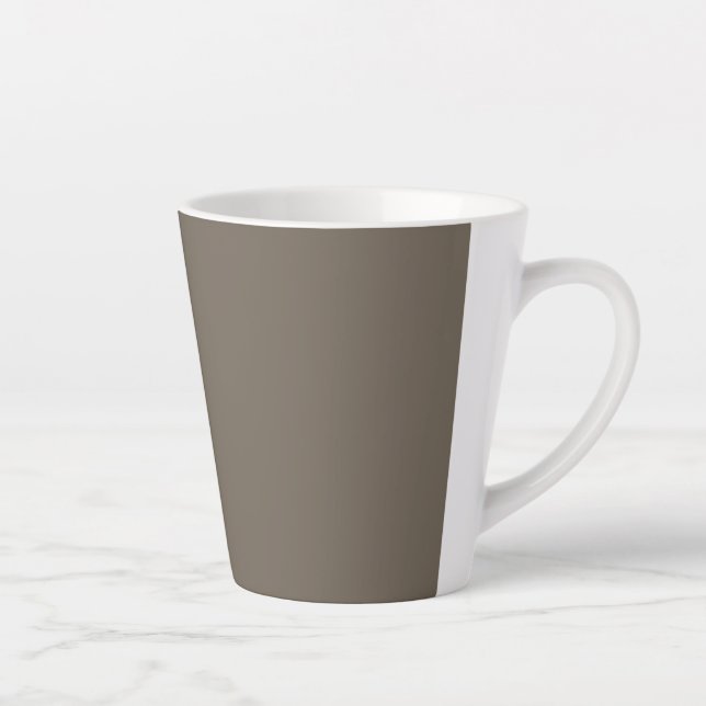 Taza De Café Latte una pared marrón con un reloj en blanco y negro (Derecha)