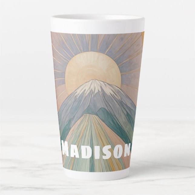 Taza De Café Latte Una serenata volcánica personalizada (Anverso)