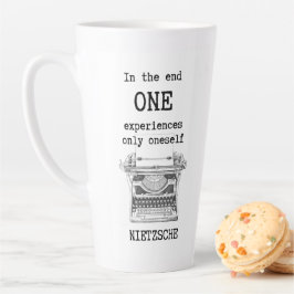 Taza De Café Latte Una sola cita de Nietzsche EXPERIENCIA