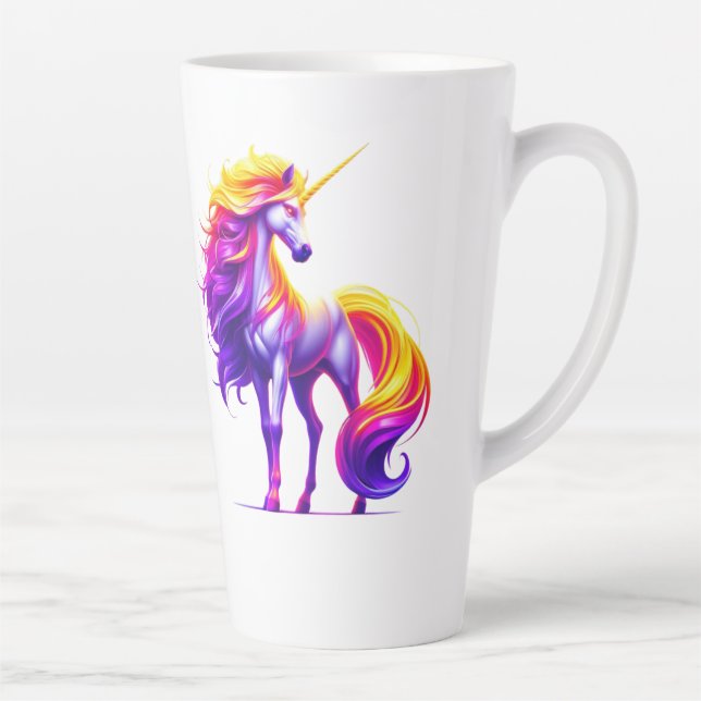 Taza De Café Latte Unicornio encantado (Derecha)