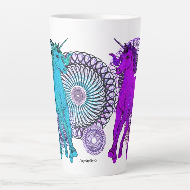Taza De Café Latte Unicornio Invisible (Anverso)