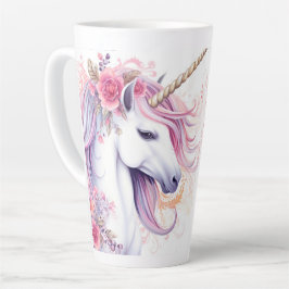 Taza De Café Latte Unicornio mágico a la izquierda