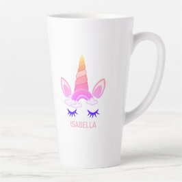Taza De Café Latte Unicornio Mágico Nombre Personalizado