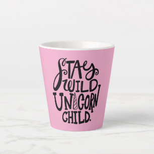 Taza De Café Latte Unicornio Salvaje Rosa Femenino