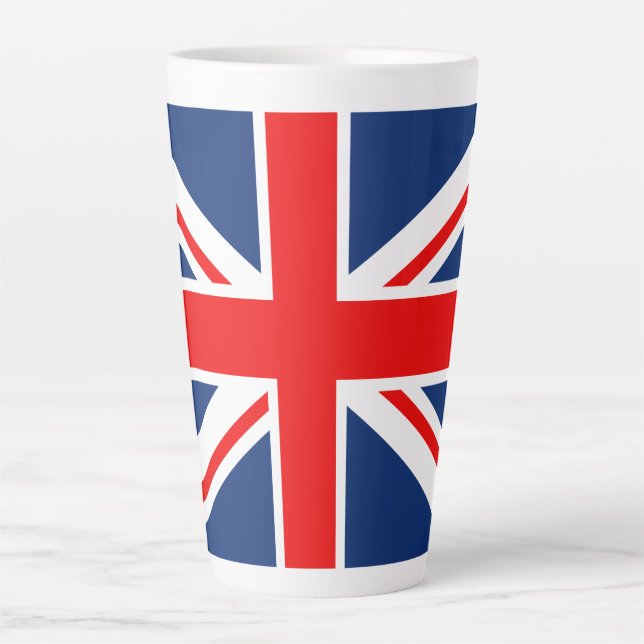 Taza De Café Latte Union Jack Latte Mug (Anverso)