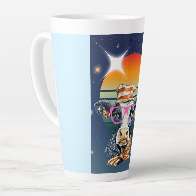 Taza De Café Latte Vaca estadounidense (Ángulo izquierdo)