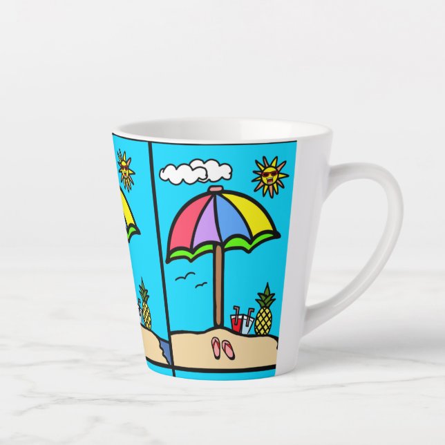 Taza De Café Latte vacaciones (Derecha)