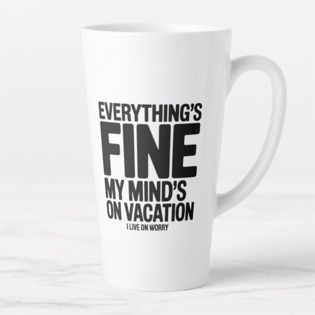 Taza De Café Latte Vacaciones de la mente (Derecha)