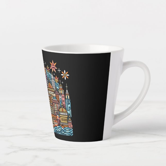 Taza De Café Latte vacaciones en una isla (Derecha)