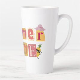 Taza De Café Latte Vacaciones puntuales de verano únicas