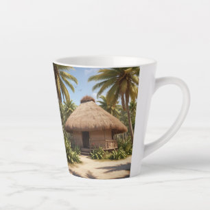 Taza De Café Latte Vacaciones tropicales