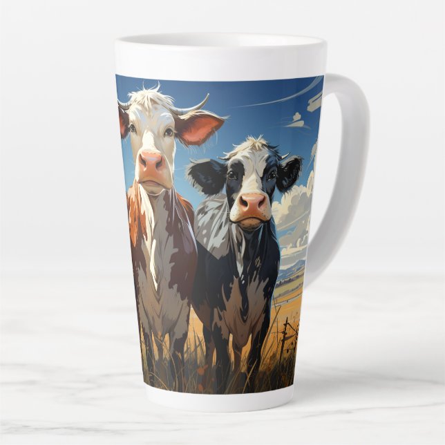 Taza De Café Latte Vacas #1 (Ángulo derecho)