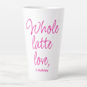 Taza De Café Latte Valentine Whats Latte Love Hot Pink