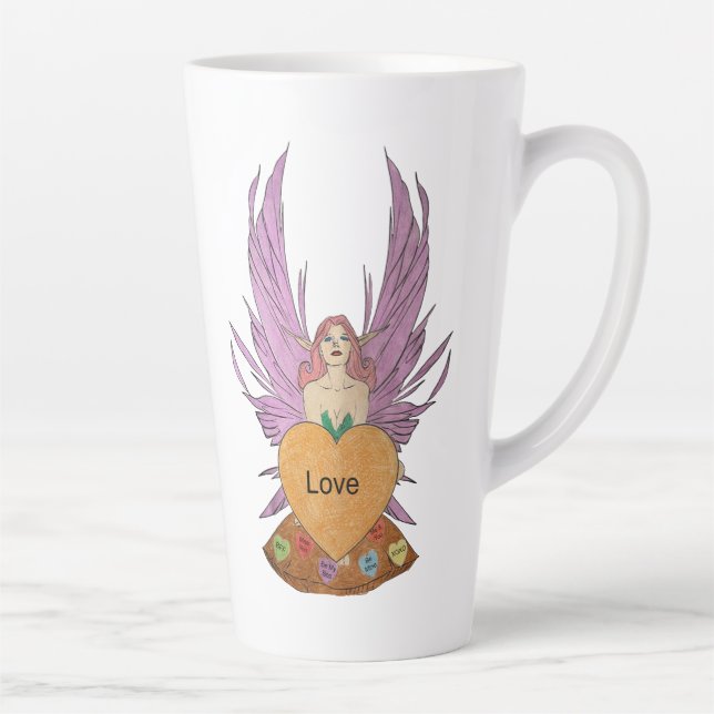 Taza De Café Latte Valentines Faerie (Derecha)