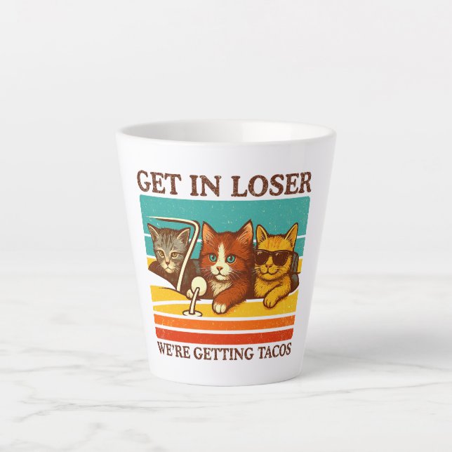 Taza De Café Latte Vamos a perder tacos (Anverso)