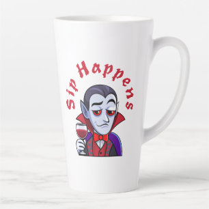 Taza De Café Latte Vampiro Elegante – Un Sorbo Sucede