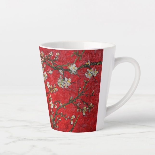 Taza De Café Latte Van Gogh Almond Blossoms Red (Derecha)