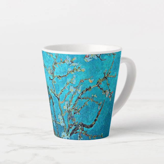 Taza De Café Latte Van Gogh - Flores de almendras,  (Ángulo derecho)