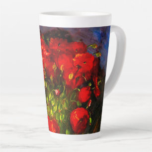 Taza De Café Latte Van Gogh Red Poppies