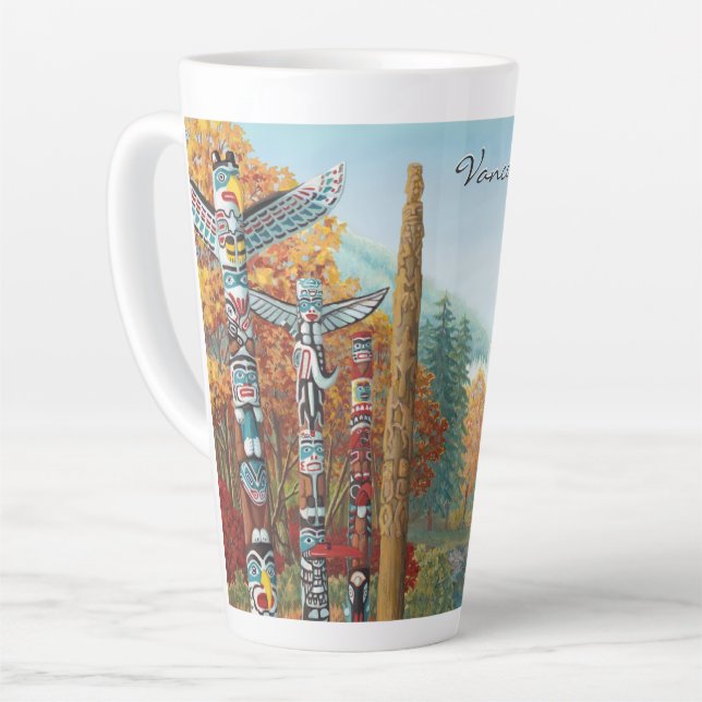 Taza De Café Latte Vancouver Souvenir Cups Mugs Personalizados (Ángulo izquierdo)