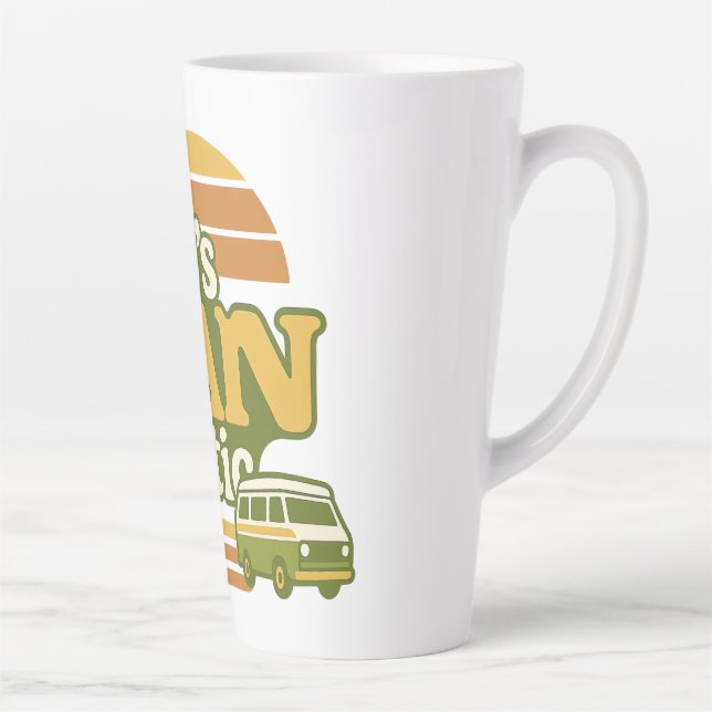 Taza De Café Latte VANtastic Retro 70s Van Graphic (Derecha)