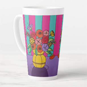 Taza De Café Latte Vasa amarilla