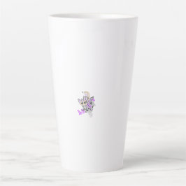 Taza De Café Latte Vector de tatuaje de hadas de mariposa - Arte flor
