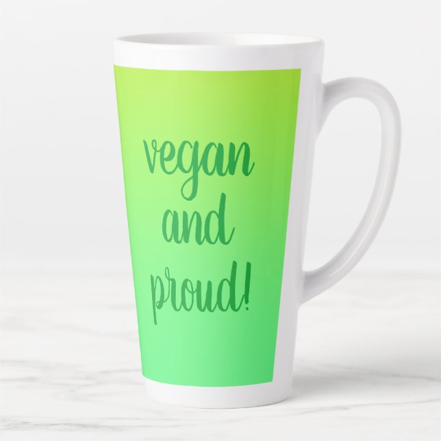 Taza De Café Latte "Vegan Y Orgullosos" (Derecha)