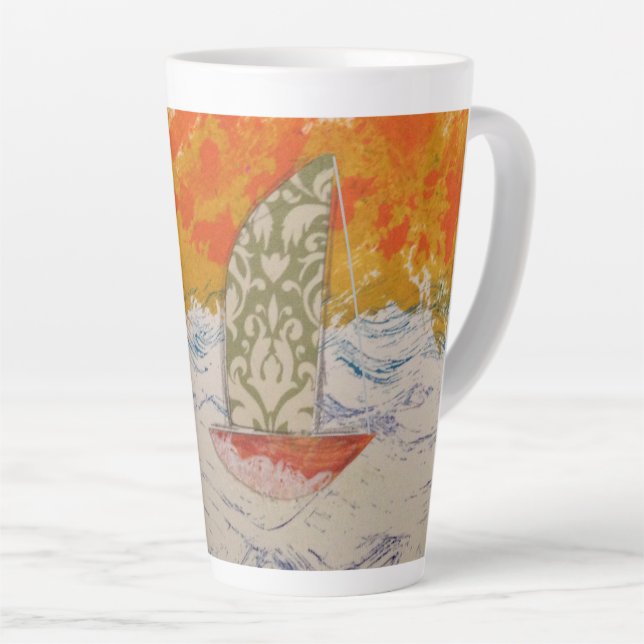 Taza De Café Latte Vela floral (Ángulo derecho)