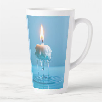 Taza De Café Latte Vela flotante elegante