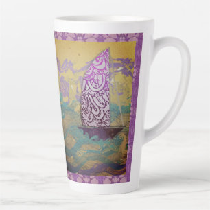 Taza De Café Latte Vela Lavender