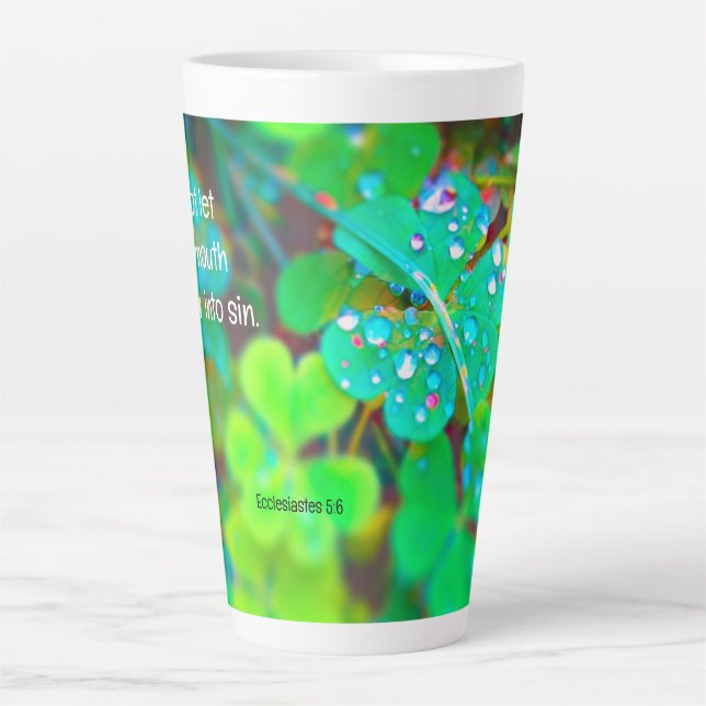 Taza De Café Latte Ver tu boca Latte Mug (Anverso)