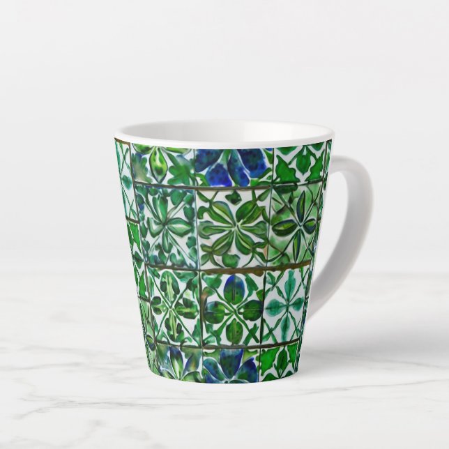 Taza De Café Latte Veranda Verde (Ángulo derecho)