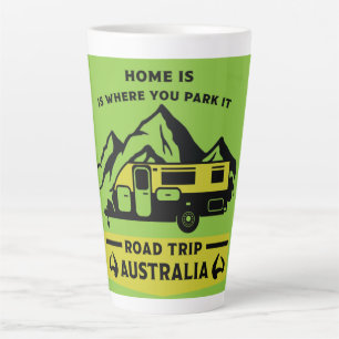 Taza De Café Latte Verano australiano de caravana australiana
