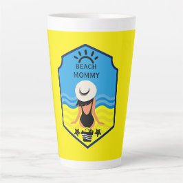 Taza De Café Latte Verano Esencial de Playa 