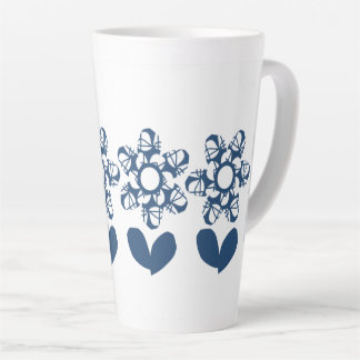 Taza De Café Latte Verdadero Daisy De Deco Azul