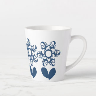 Taza De Café Latte Verdadero Daisy De Deco Azul