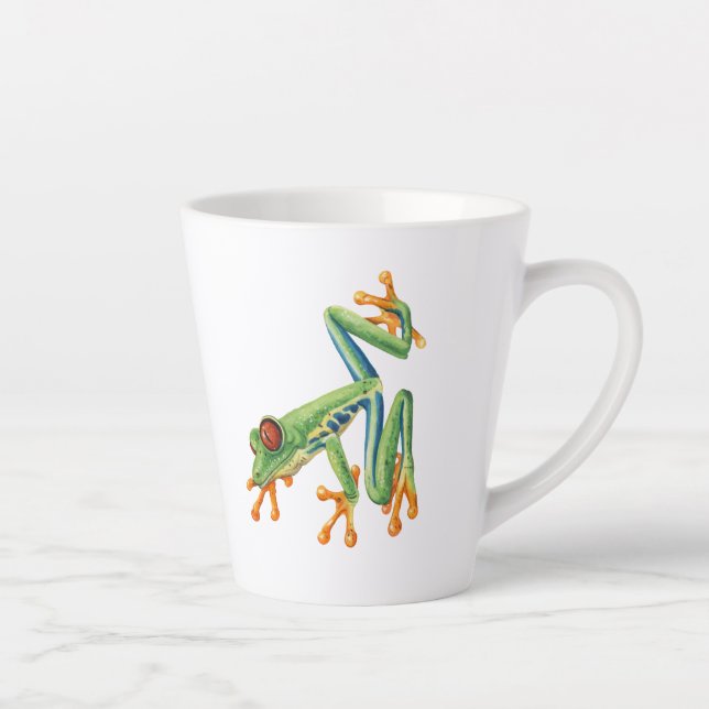 Taza De Café Latte Verde Rana (Derecha)