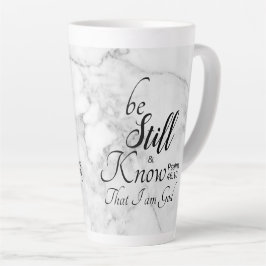 Taza De Café Latte Versículo de la Biblia Quédate quieto y conoce 46:
