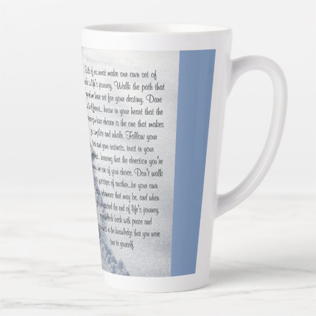 Taza De Café Latte Verso Inspirador de pistas nuevas (Derecha)